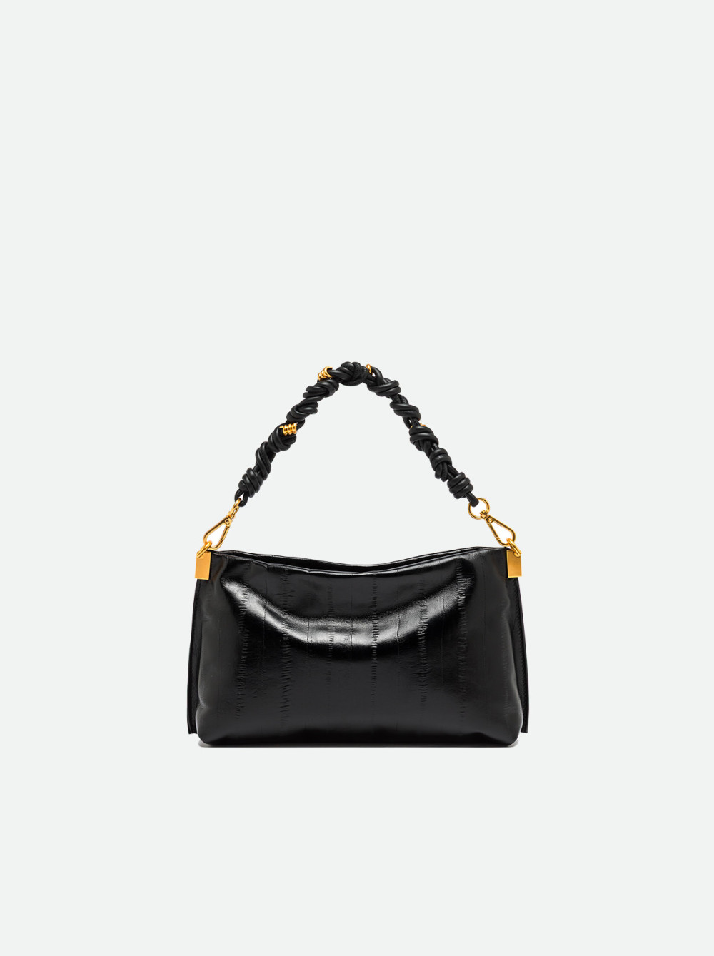GIANNI CHIARINI Сумка-клатч FANNY из премиальной кожи с тиснением под кожу угря в элегантном черном цвете