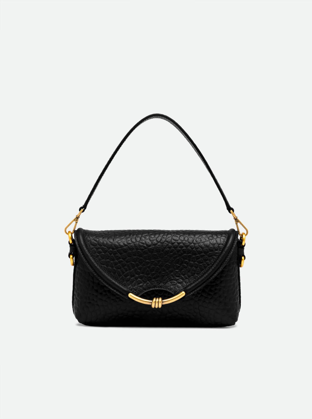 GIANNI CHIARINI Сумка BEA mini из премиальной кожи с тиснением под кожу косули в элегантном черном цвете
