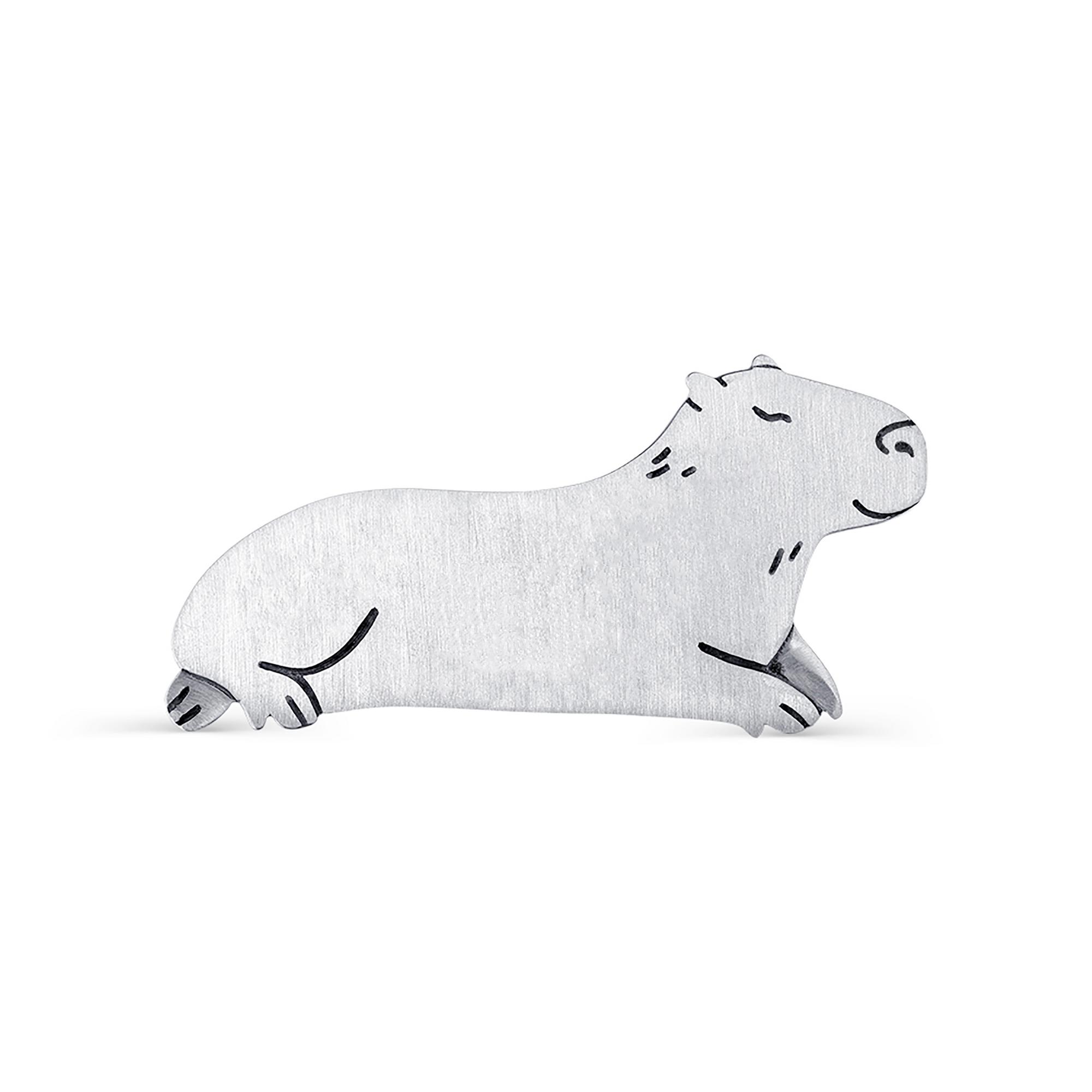 Капибара Брошь