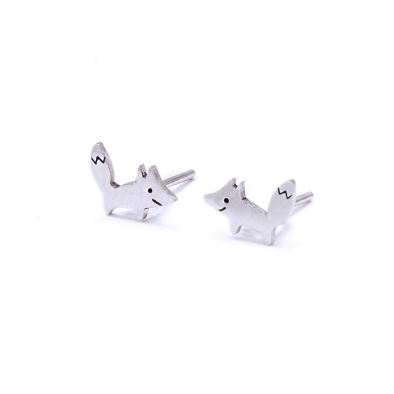 Лисы серьги пусеты