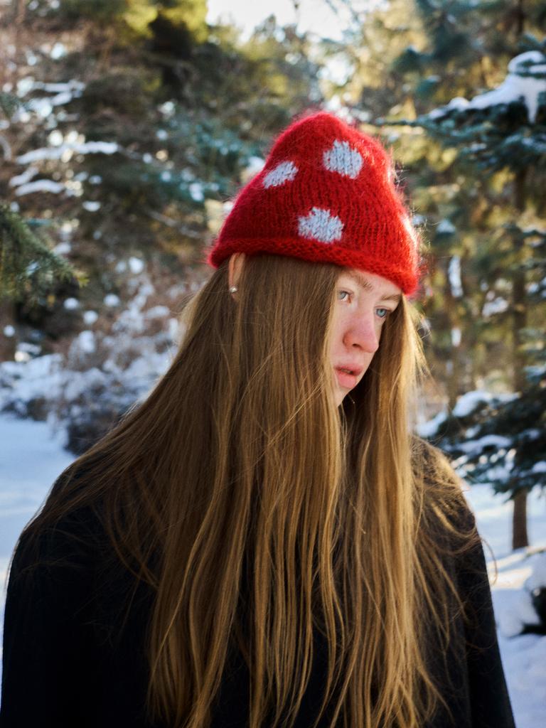 Шапка Mohair Dots Red and Blue