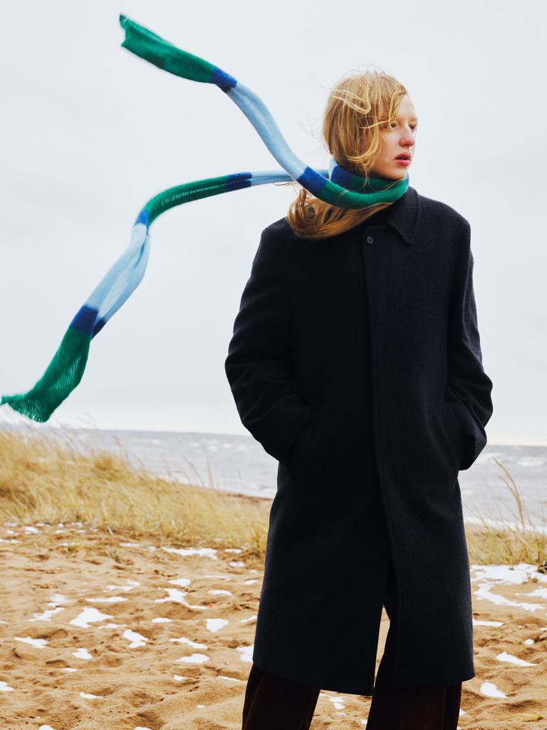 Шарф Snake kid mohair Blue and Green