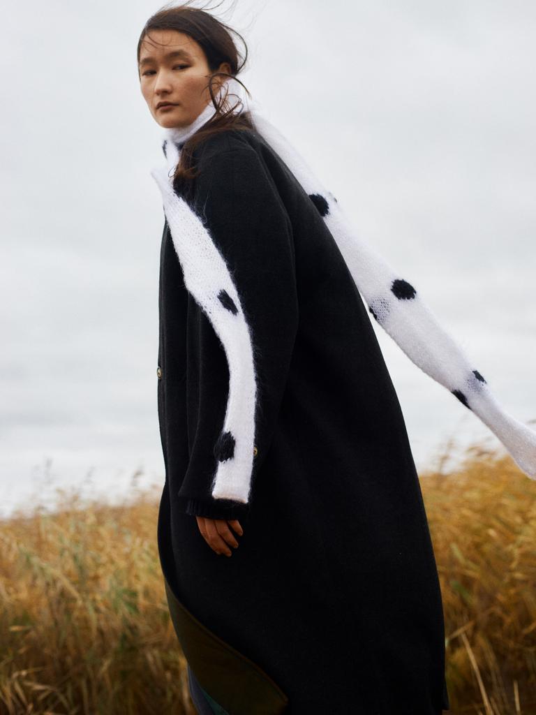 Шарф Snake Dots White and Black