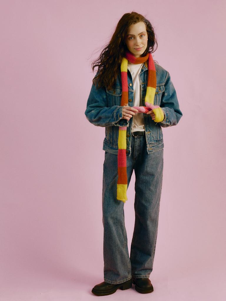 Шарф Снейк кидмохер Жёлтый и Розовый