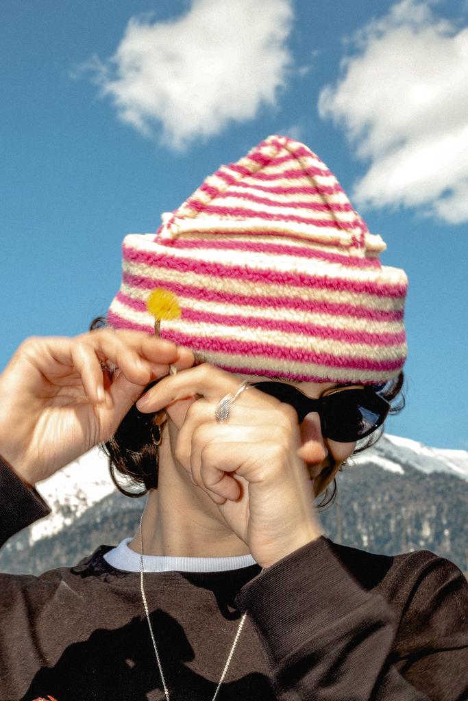 Шапка Sherpa Pink Stripe