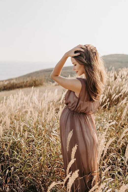 Шоколадное будуарное платье