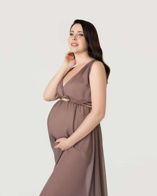 Шоколадное будуарное платье