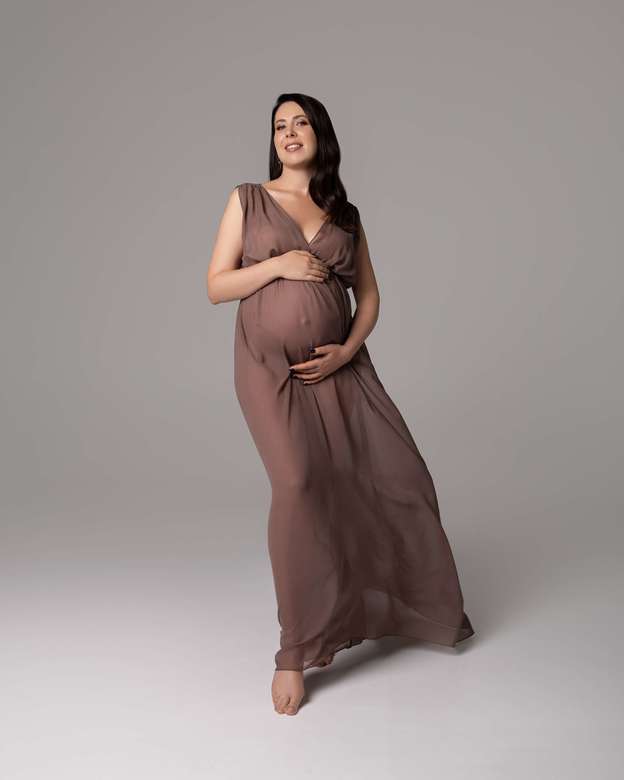 Шоколадное будуарное платье