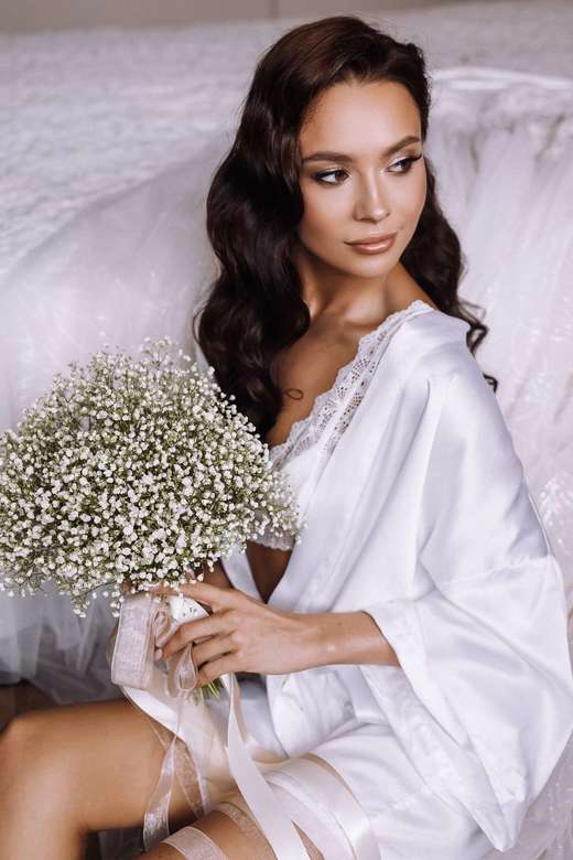 Короткий будуарный халатик Bride