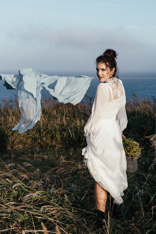 Будуарное платье в стиле бохо