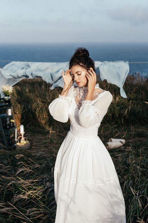 Будуарное платье в стиле бохо