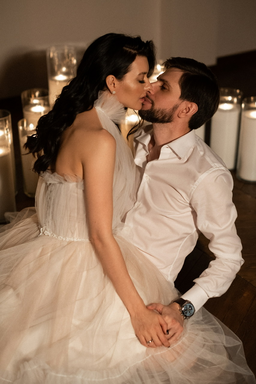 Фатиновое платье в цвете каппучино