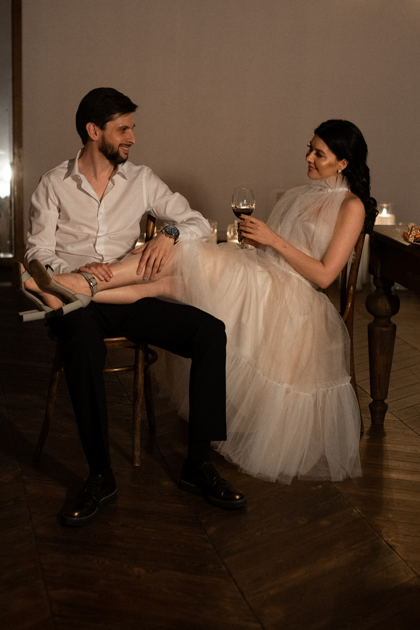 Фатиновое платье в цвете каппучино