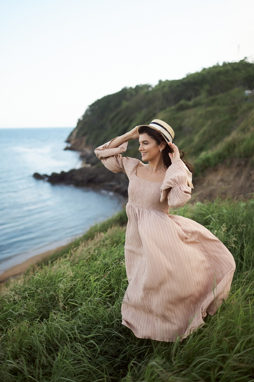 Платье миди в бохо стиле