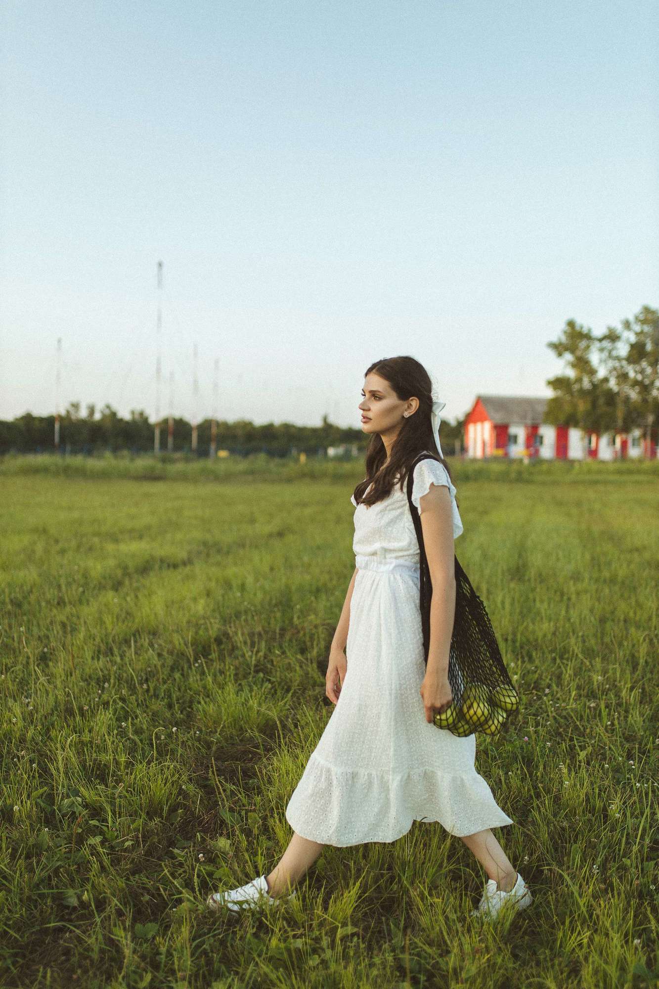 Хлопковое бохо платье с крылышками