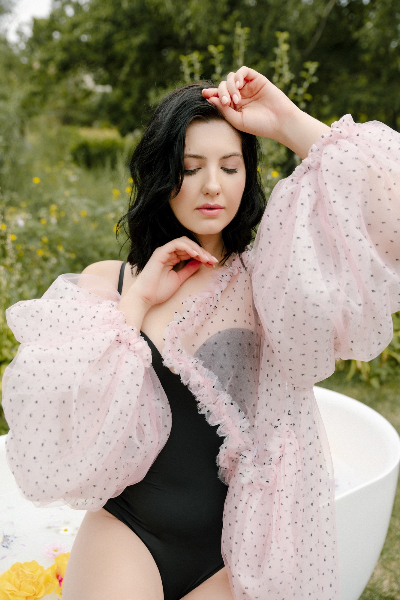 Зефирное будуарное платье