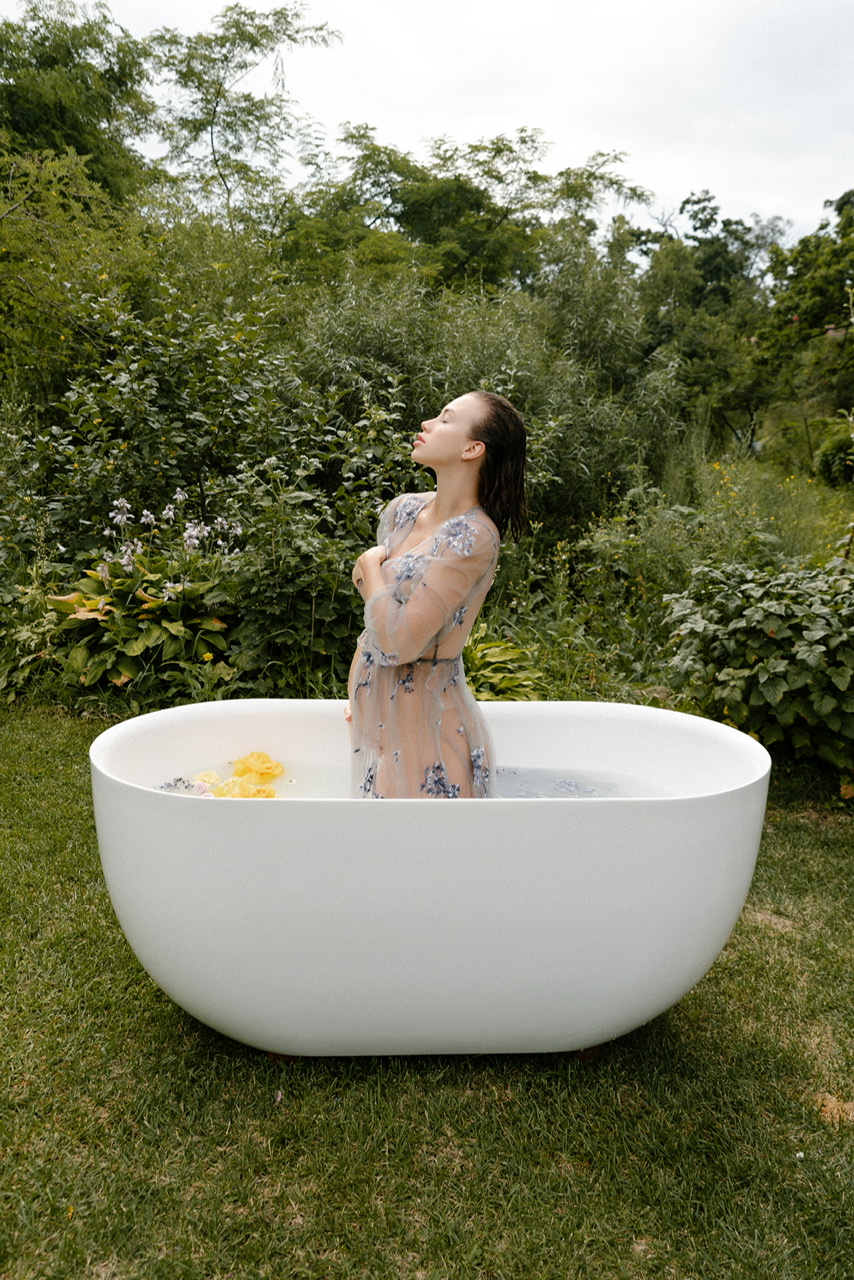 Будуарное платье с одуванчиками