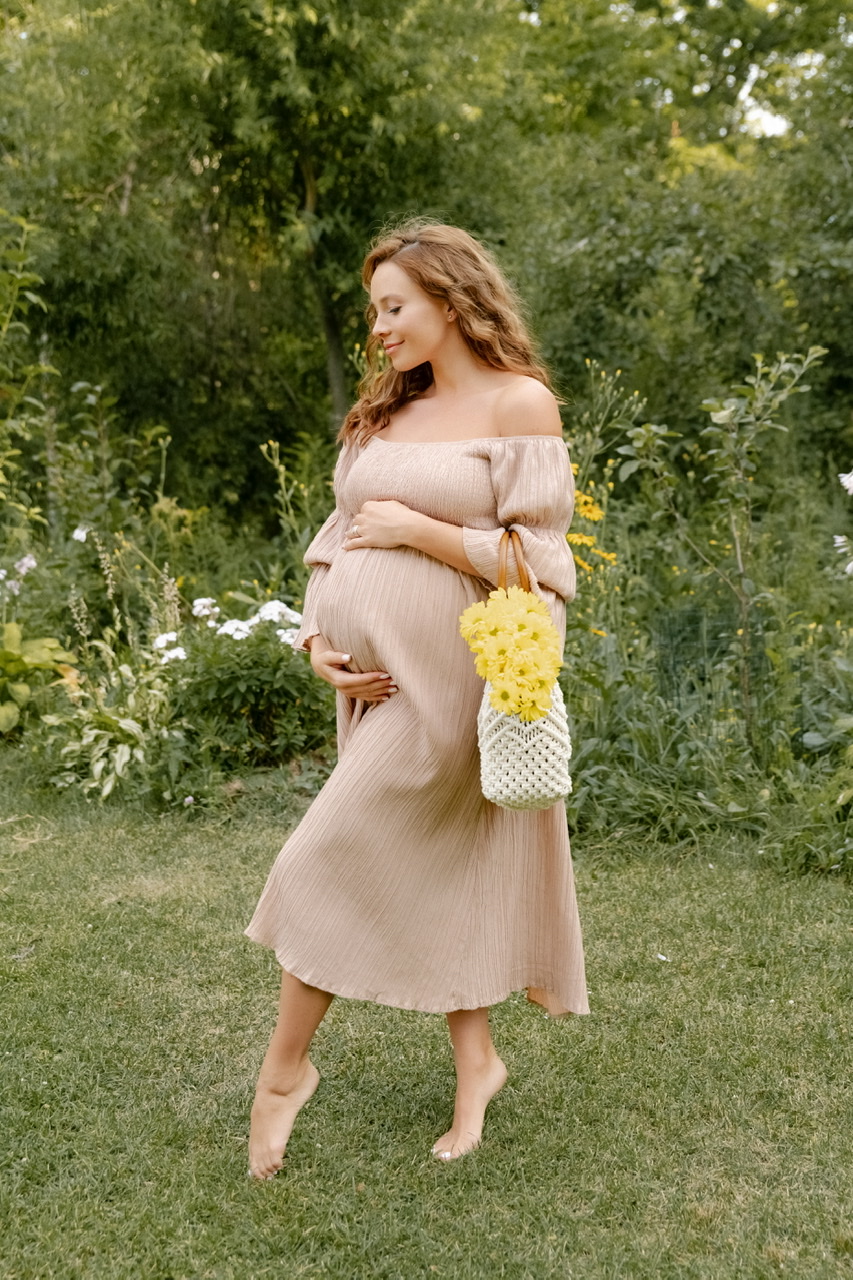 Платье миди в бохо стиле