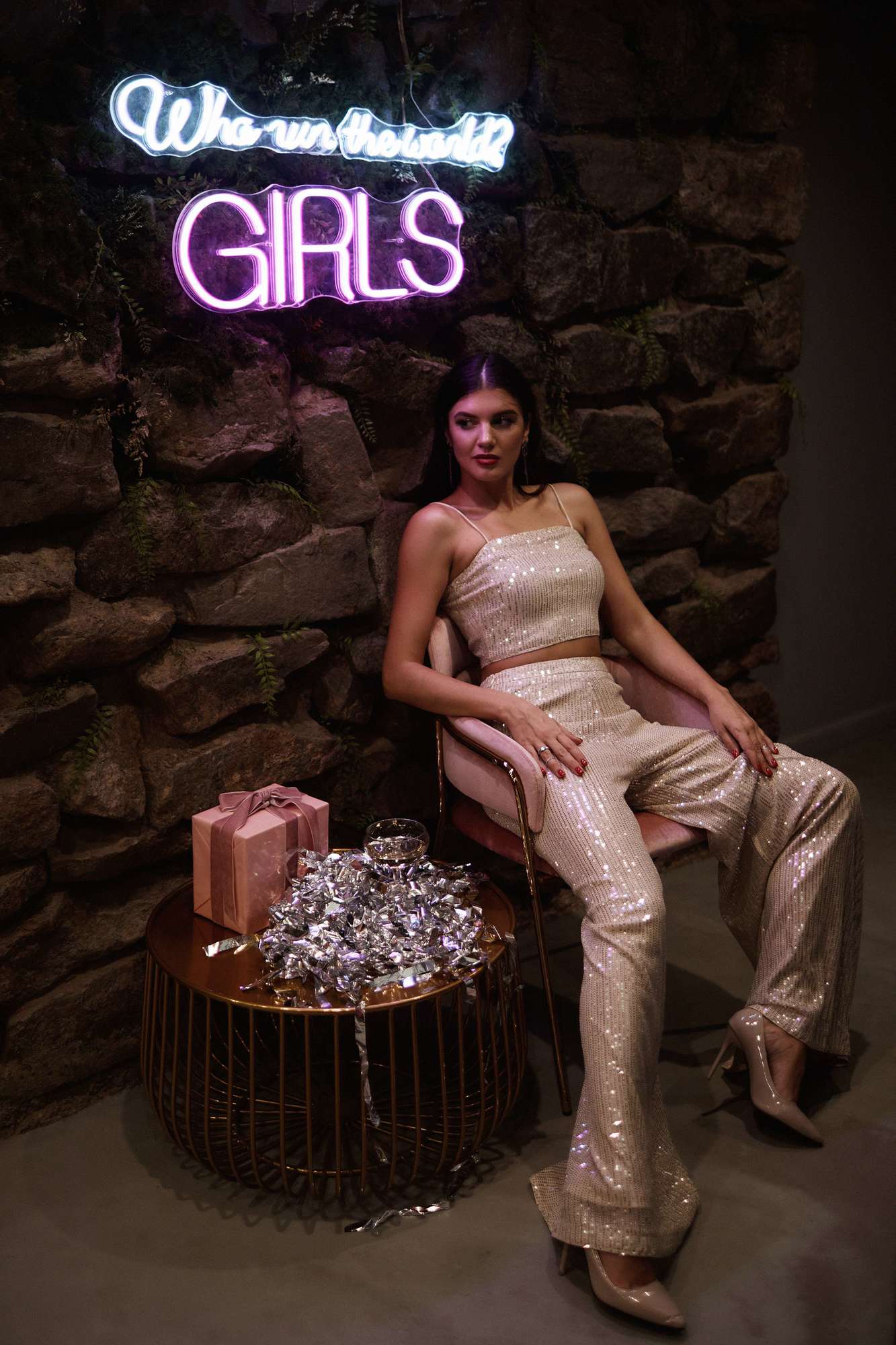 Золотой комплект топ+брюки