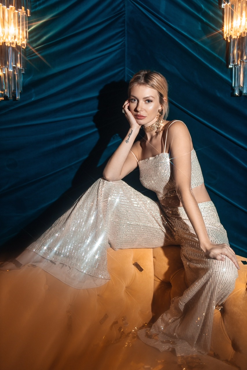 Золотой комплект топ+брюки