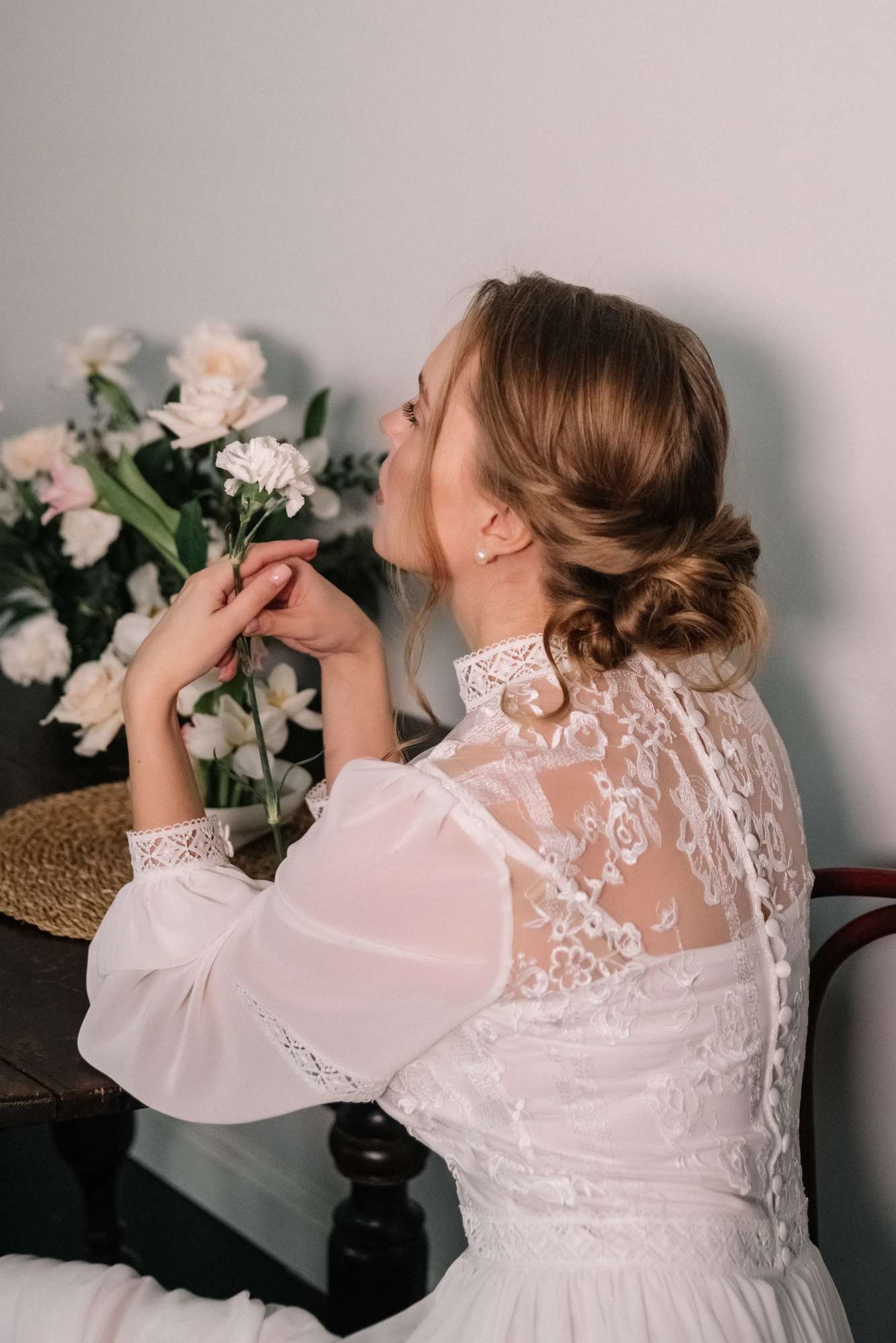 Белое бохо платье Pollardi