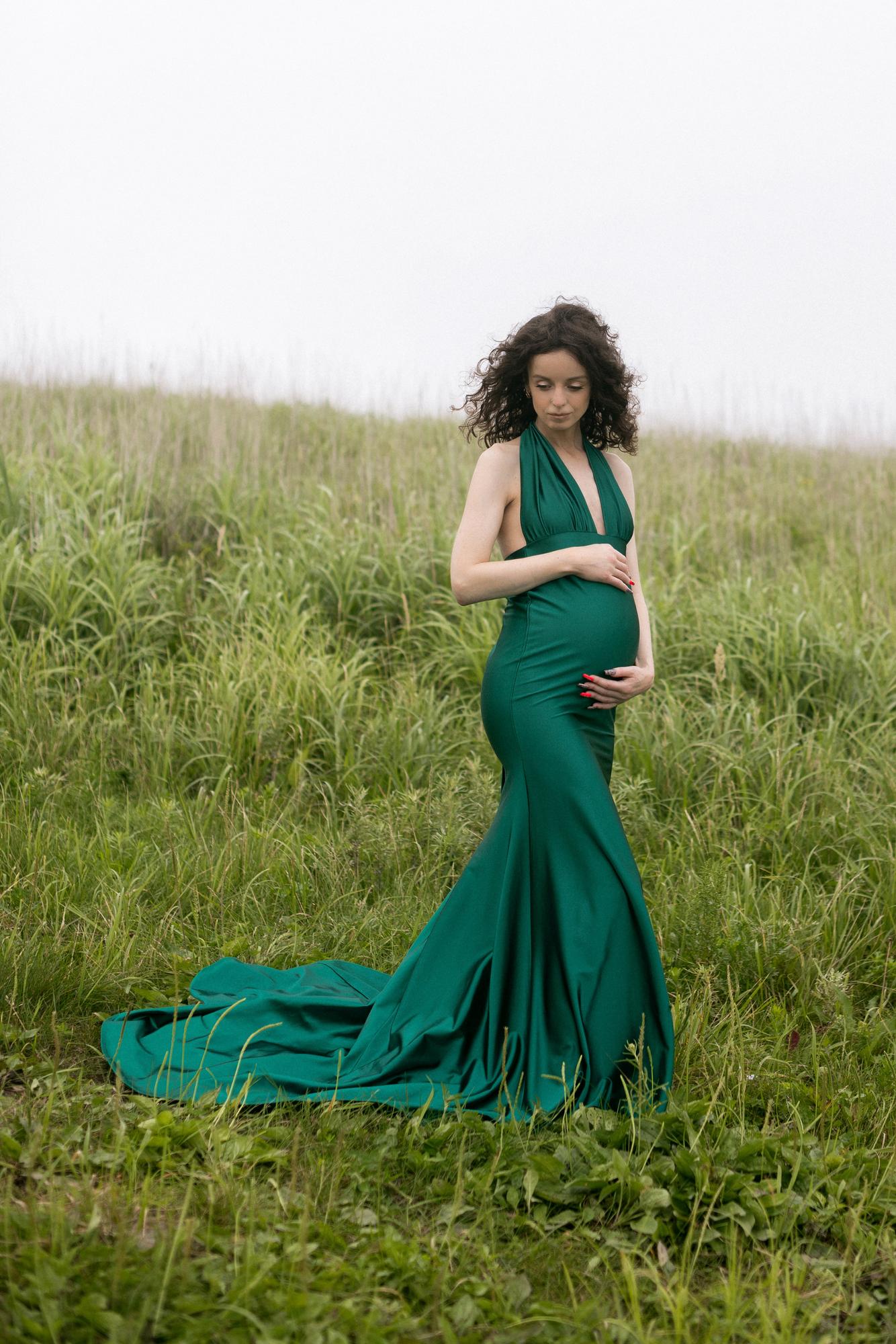 Изумрудное платье-трансформер