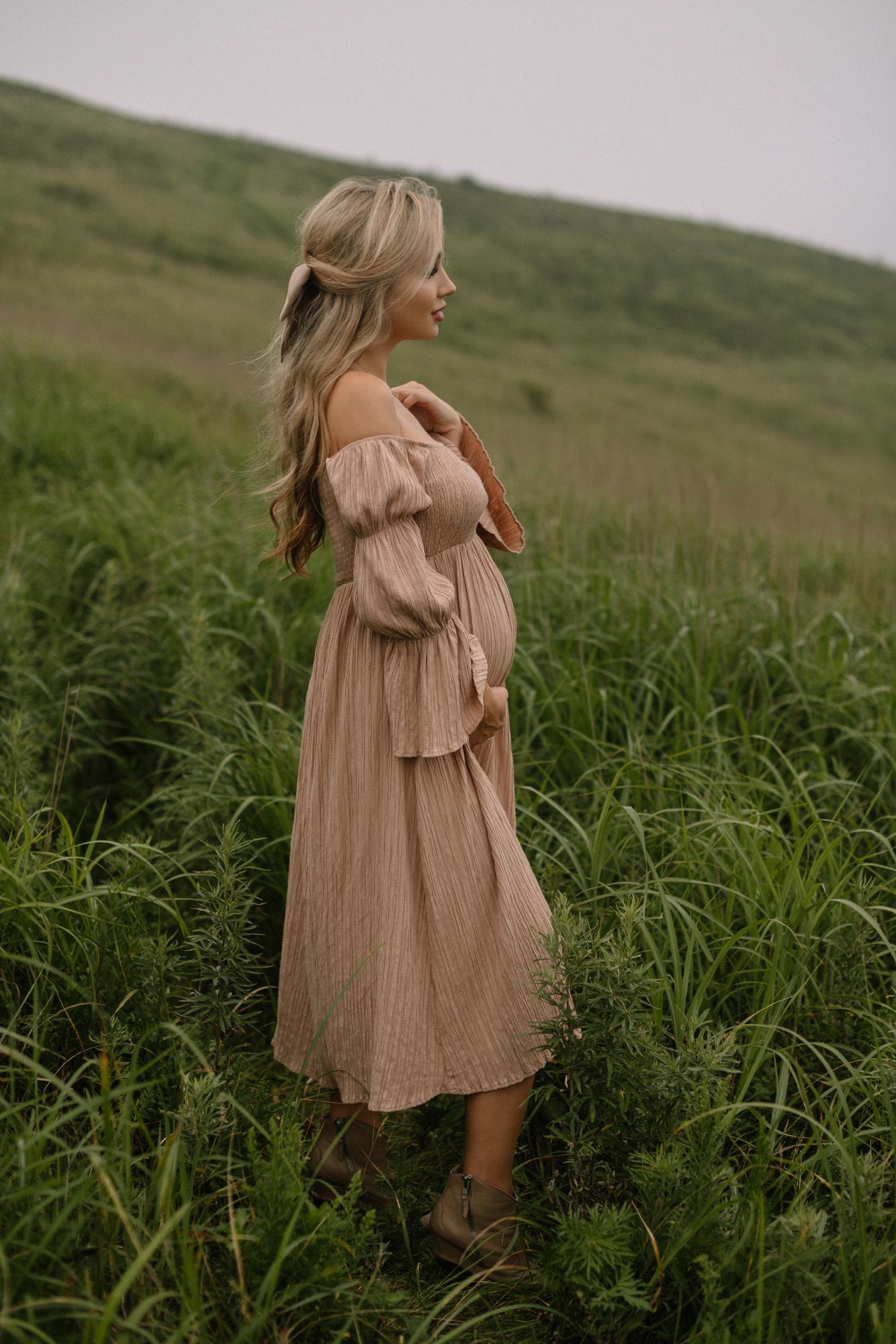 Платье миди в бохо стиле