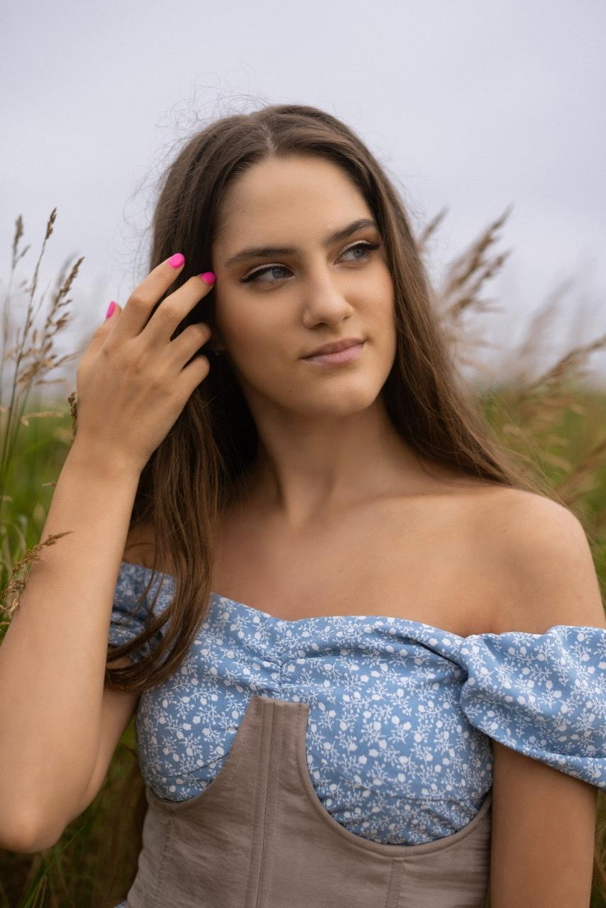 Серый широкий корсет