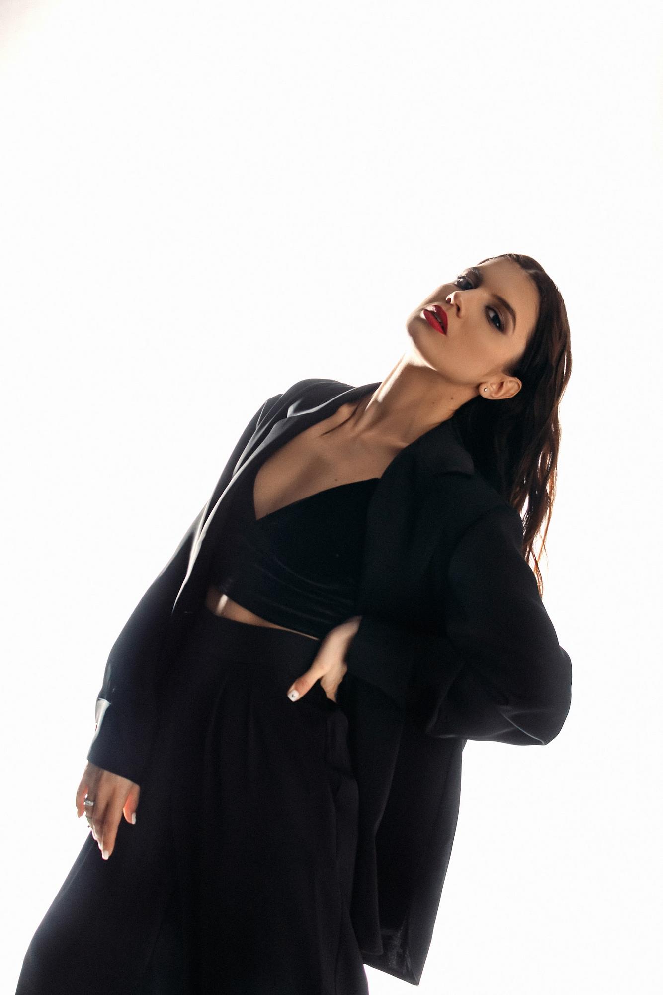 Пиджак черный over size