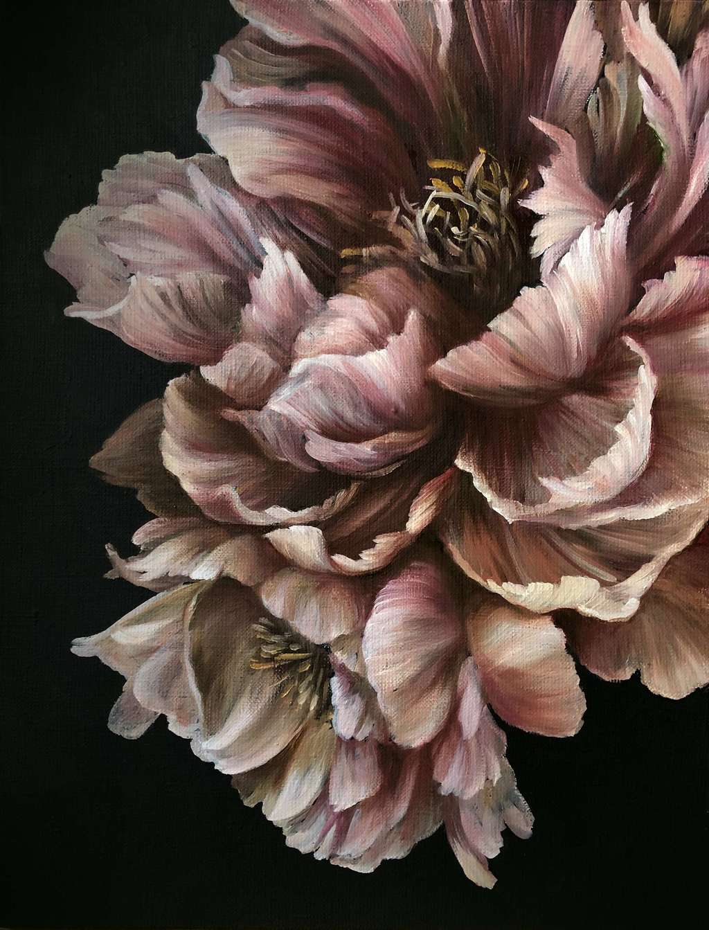 "Карамельный пион" маслом