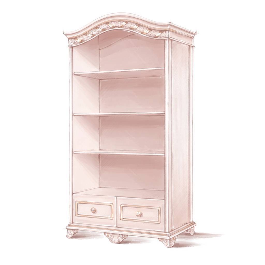 Шкаф для книг "Saviano" 2 ящика SV-9