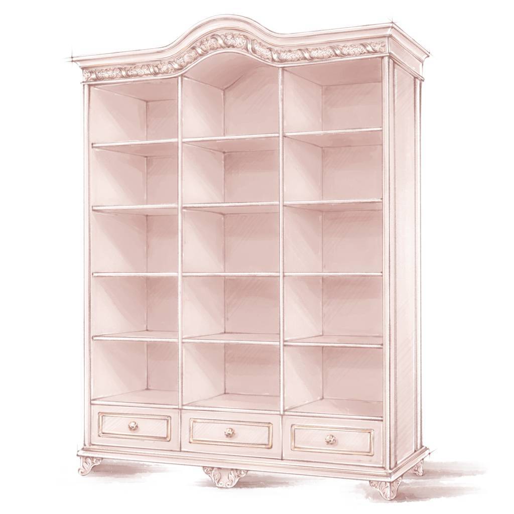 Шкаф для книг "Saviano" 3 ящика SV-10