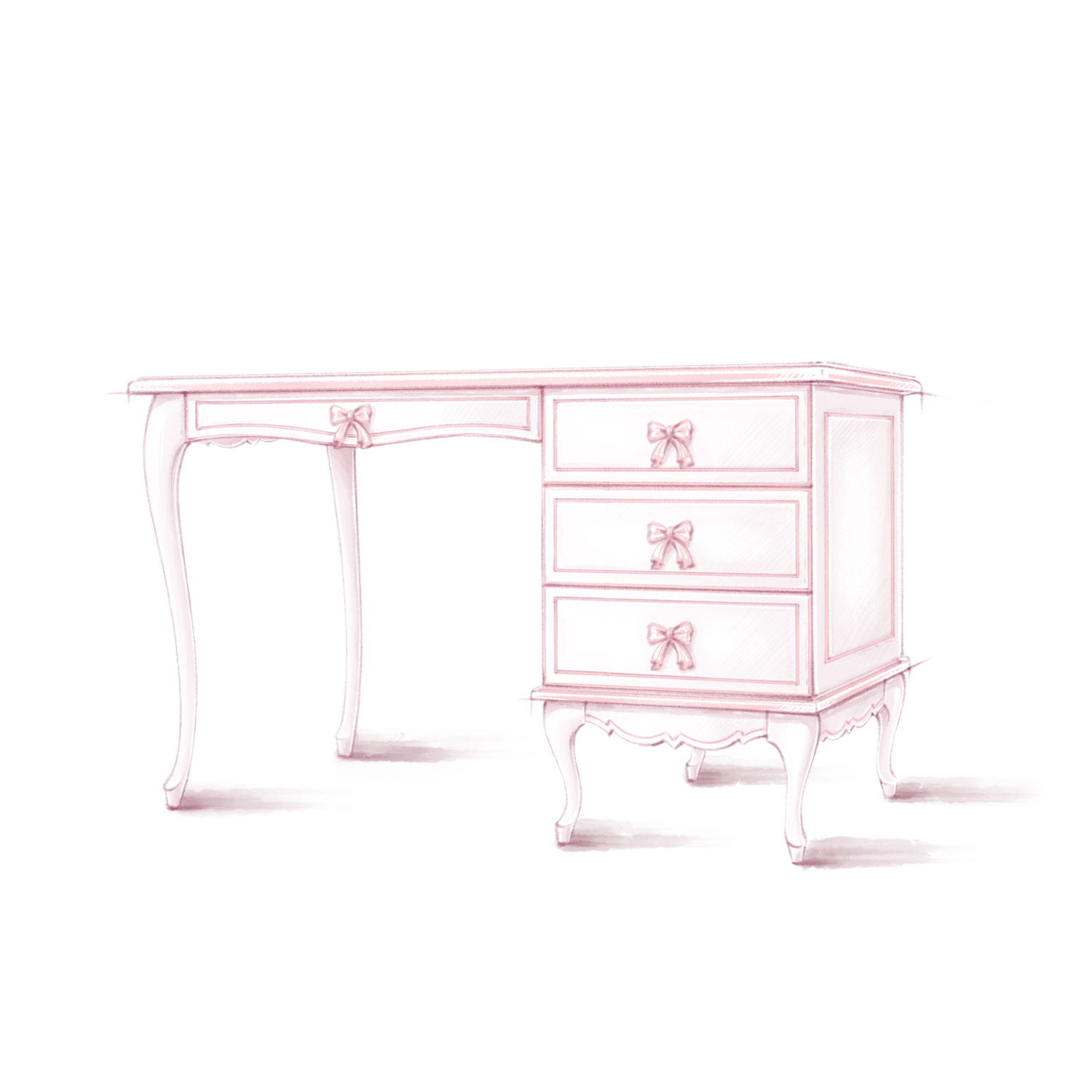 Письменный стол "Princess" 4 ящика PR-16