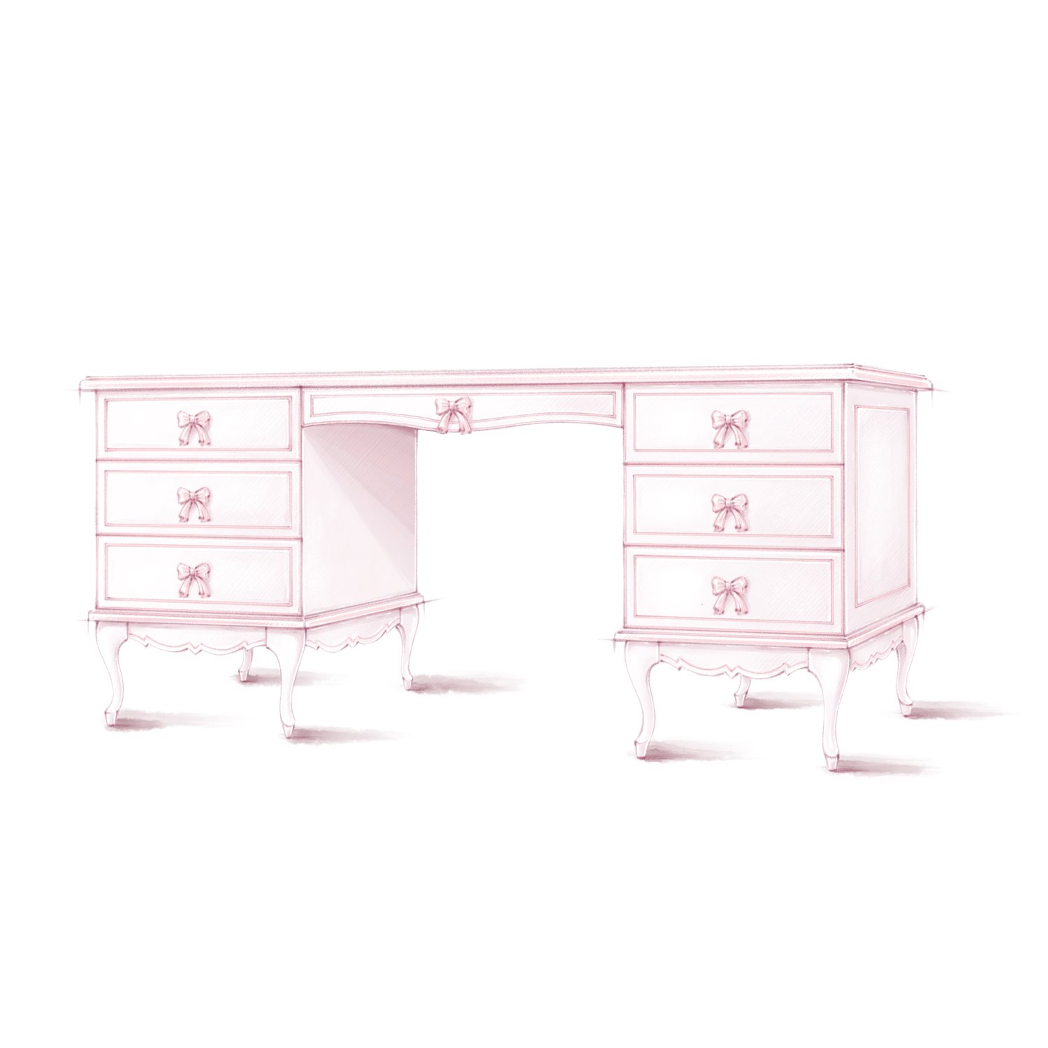 Письменный стол "Princess" 2 тумбы PR-38