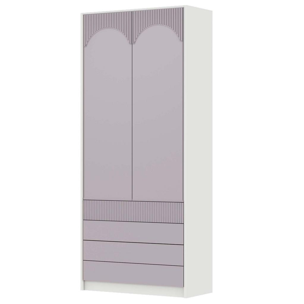 Шкаф платяной, 2 фасада с комодной секцией, коллекция "Olivia", OV-2