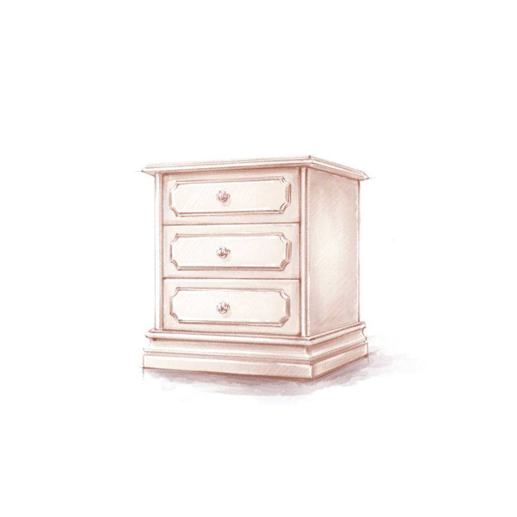 Прикроватная тумба 3 ящика AR-14