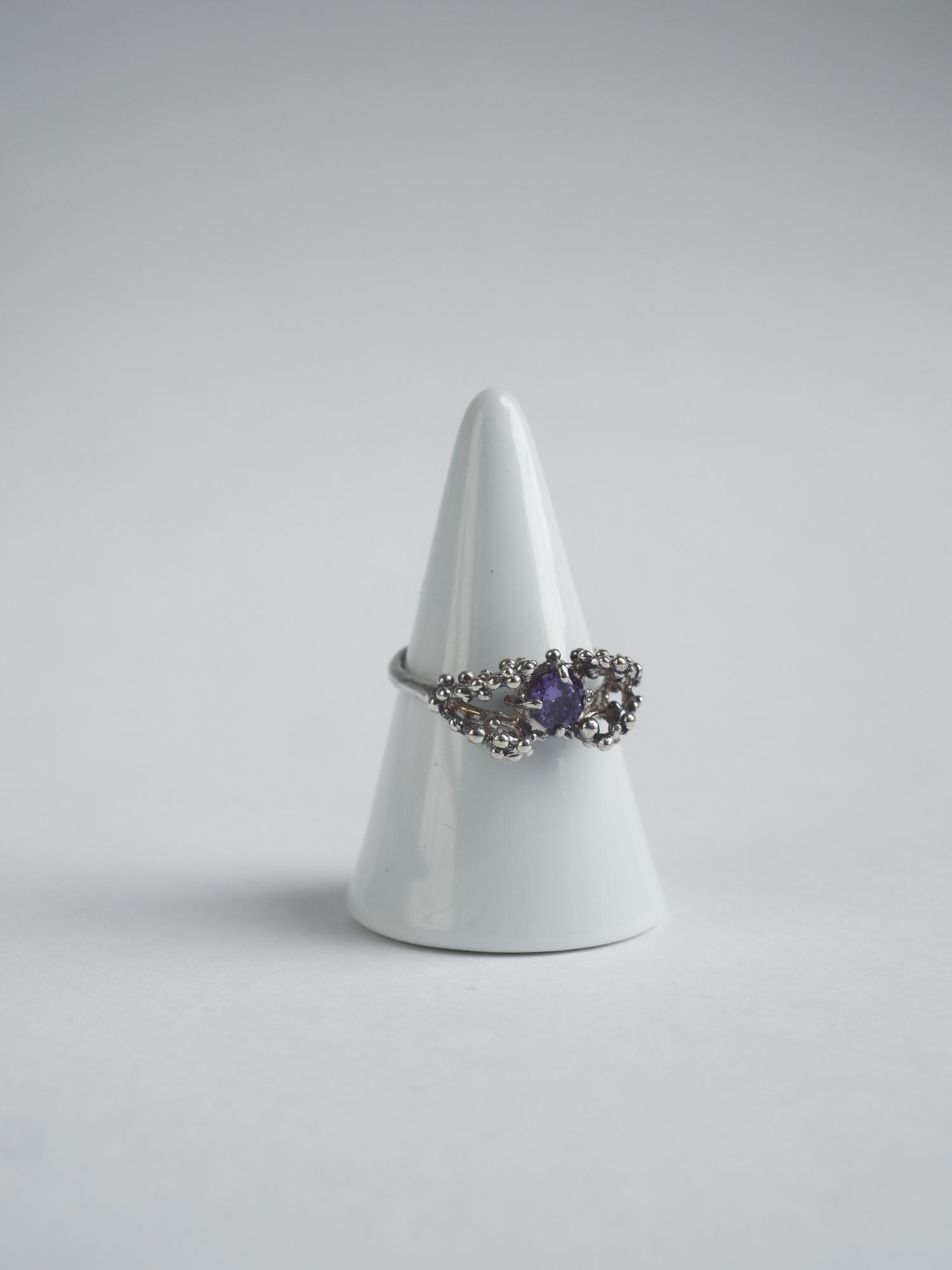 Sea Foam Ring with Amethyst