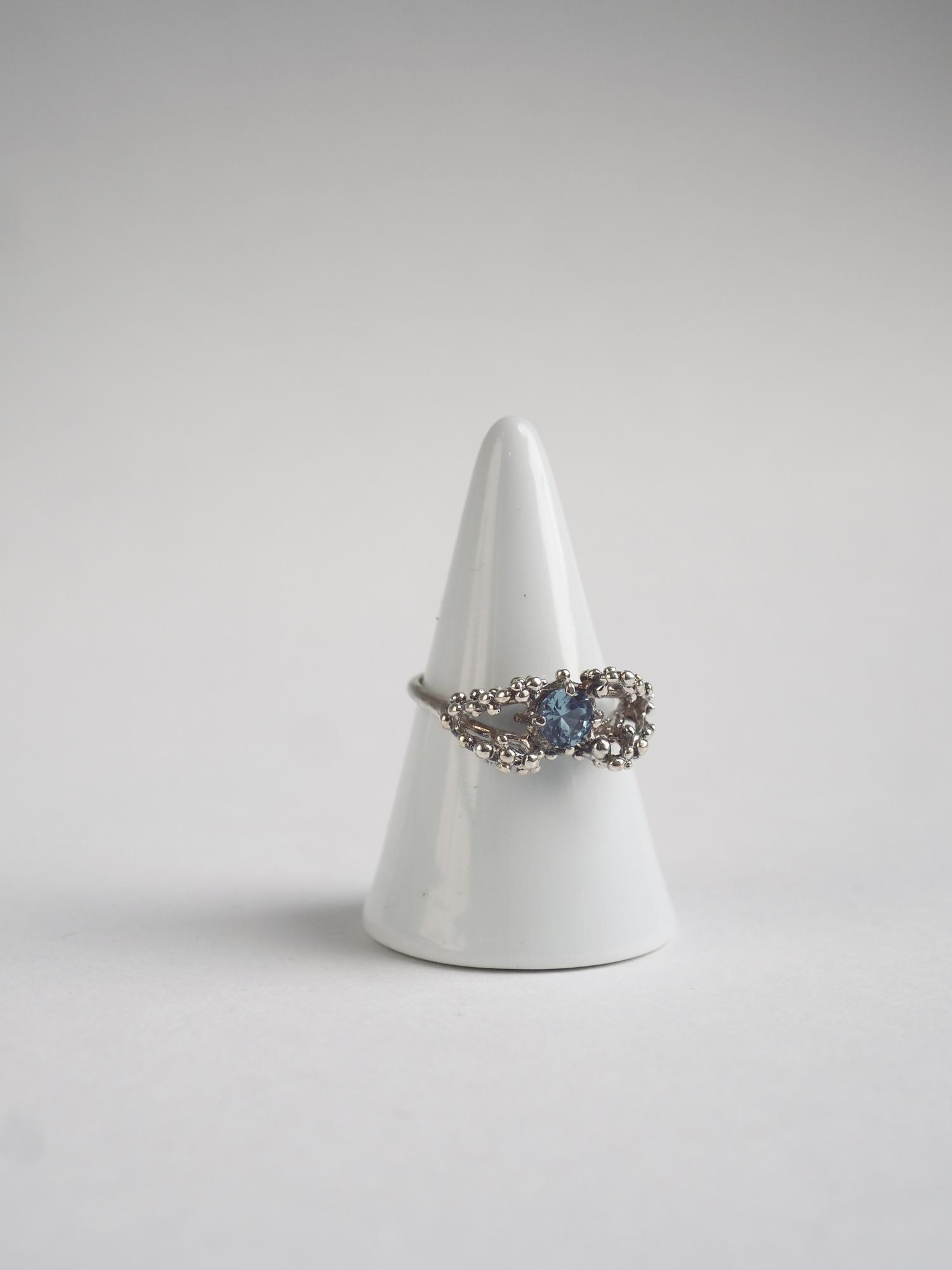 Sea Foam Ring with Topaz