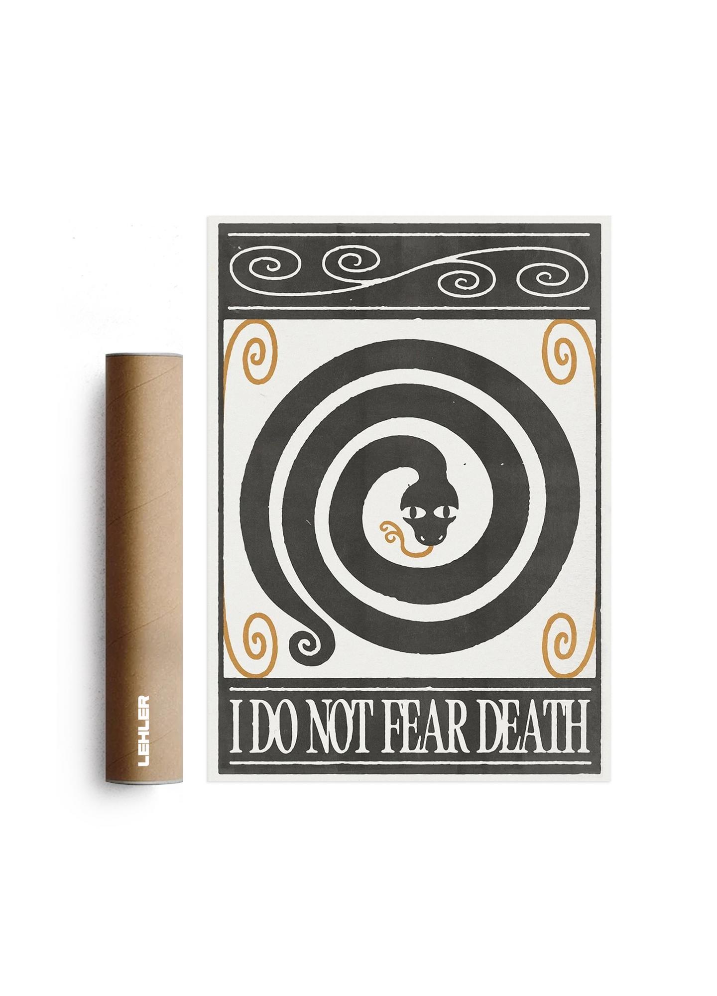 Постер "I DO NOT FEAR DEATH" без рамы