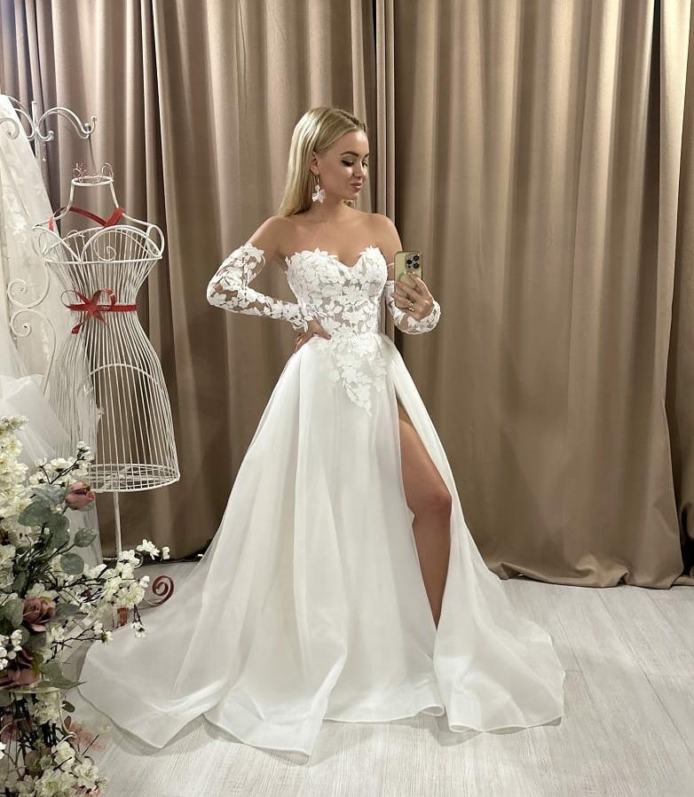 Свадебное платье с разрезом на ноге Like Miracle - Elis - фото 1