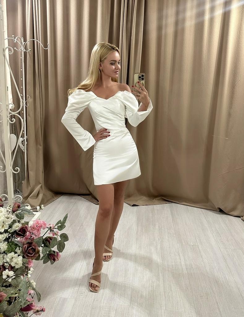 Короткое свадебное платье с рукавами Like Miracle - Enrica