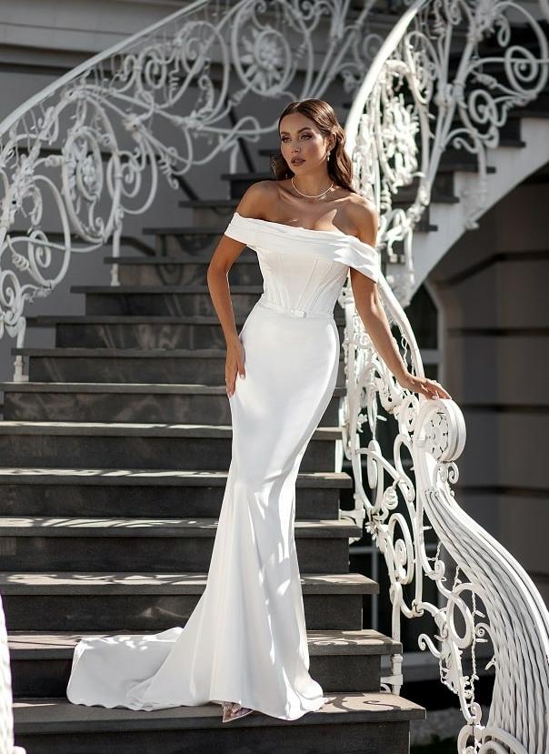 Свадебное платье минимализм Lady Lusso - Mari - фото 1