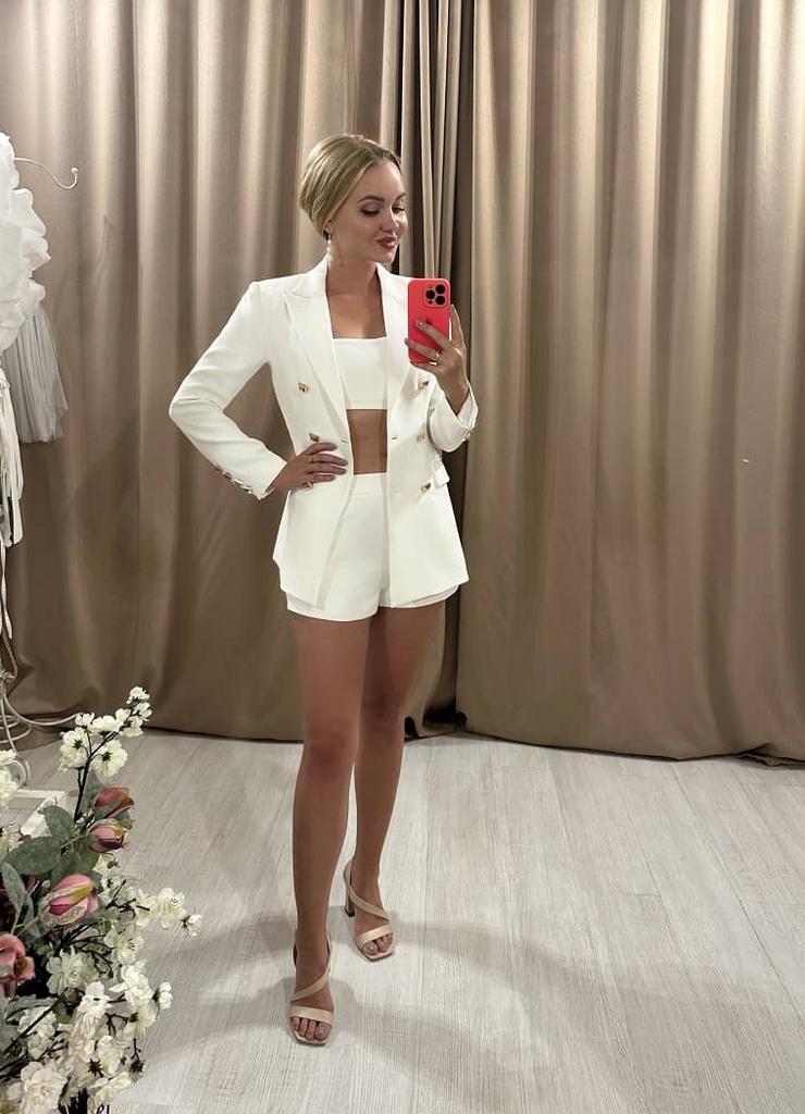 Женский белый костюм 3 в 1