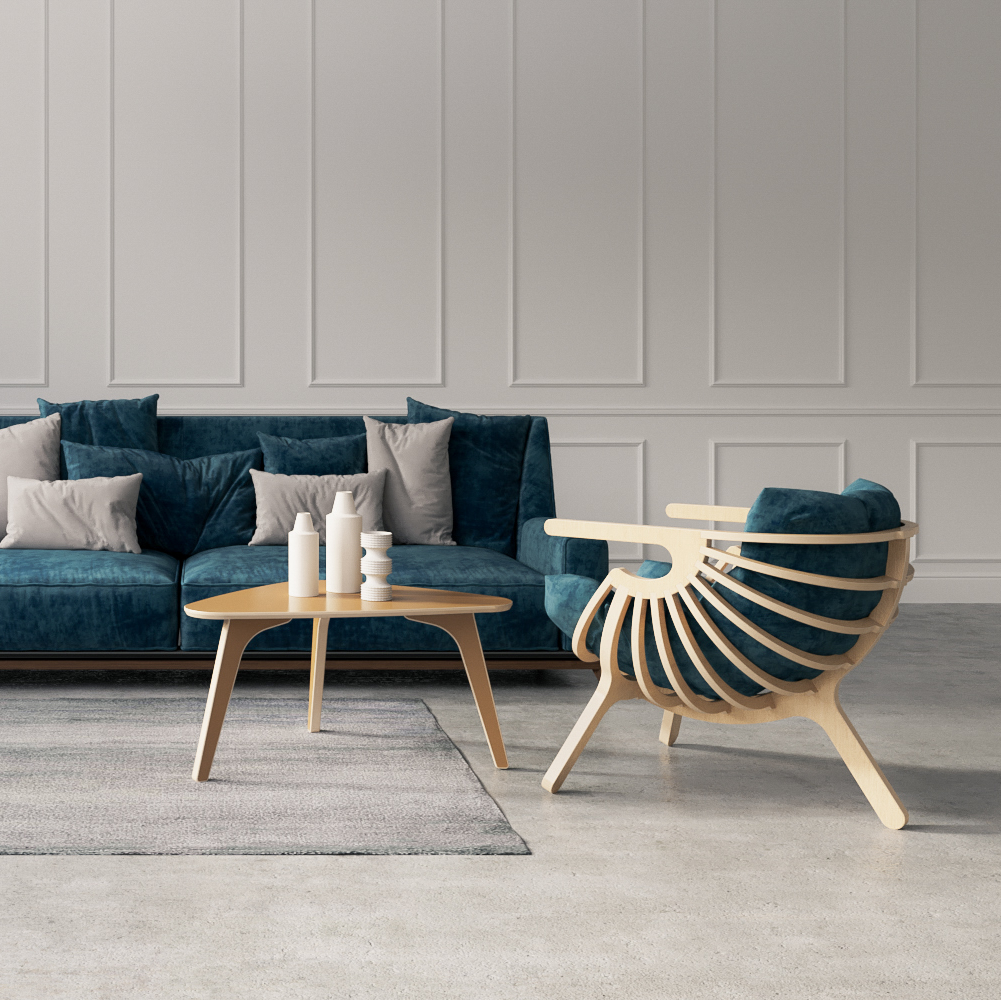 ЖУРНАЛЬНЫЙ СТОЛИК POCUS треугольный