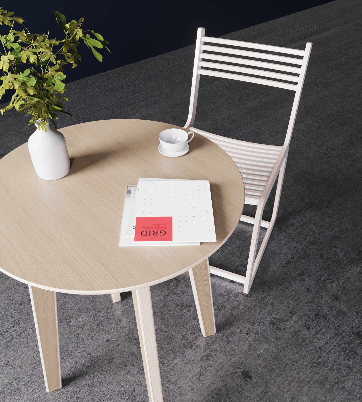 СТОЛ BREVE круглый размер S