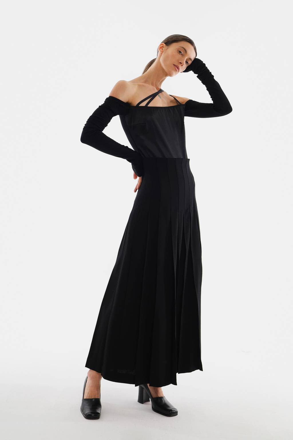 Юбка ORIGAMI black wool