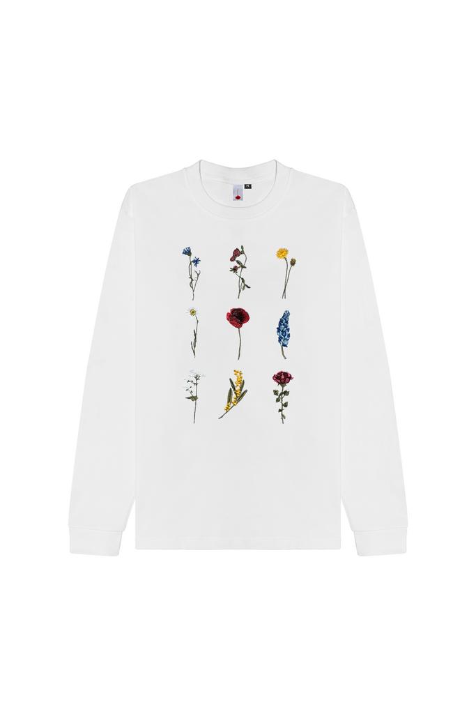 Лонгслив Гербарий Юбилейный белый