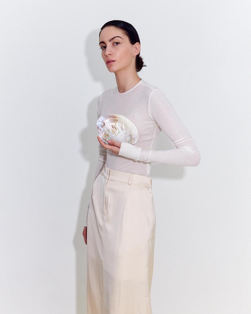 Лонгслив LAYER ivory stripes