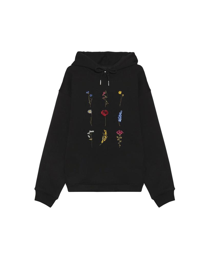 Худи Гербарий Юбилейное черное неутепленное