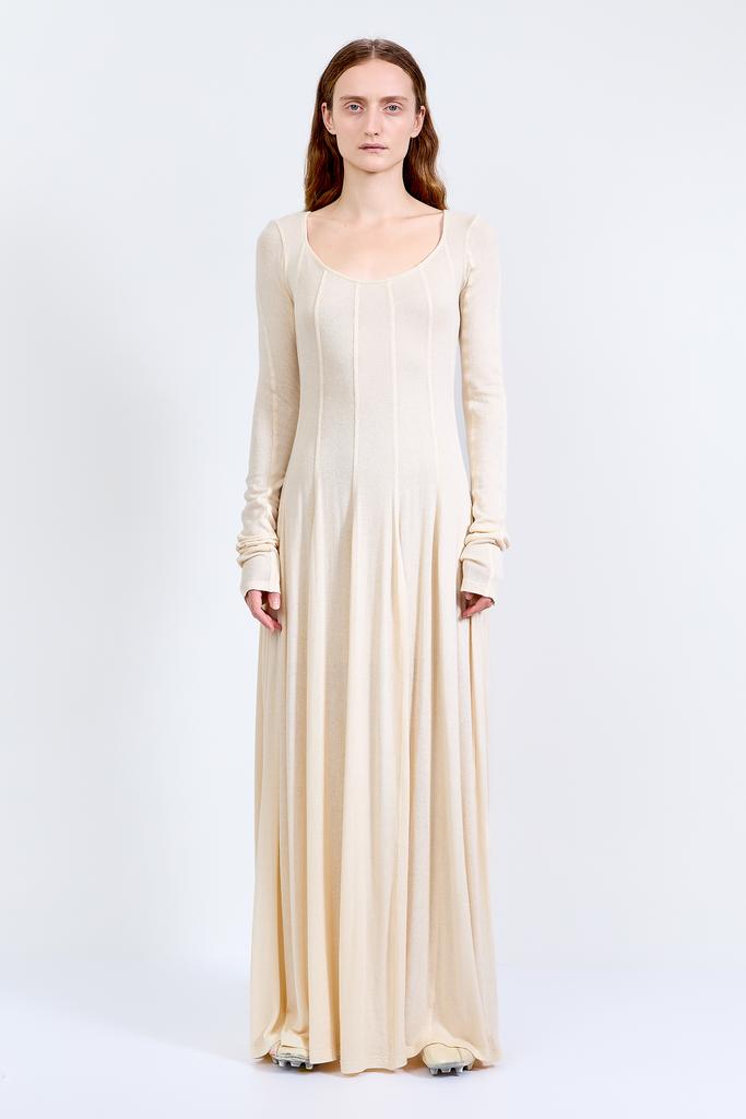 Платье PHASE long sleeve ivory